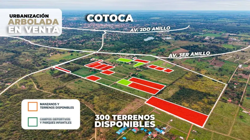 Terreno de 250 m² en venta en la urbanización Arboleda, Cotoca: foto 1 de 1