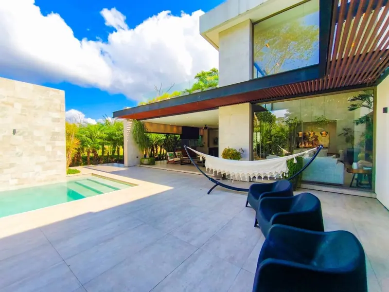 House with pool for sale in the Las Palmeras gated community, Urubó: foto 49 de 50