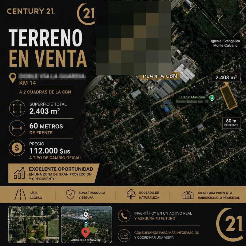 2,403 m² lot for sale on Doble Vía La Guardia: foto 2 de 4