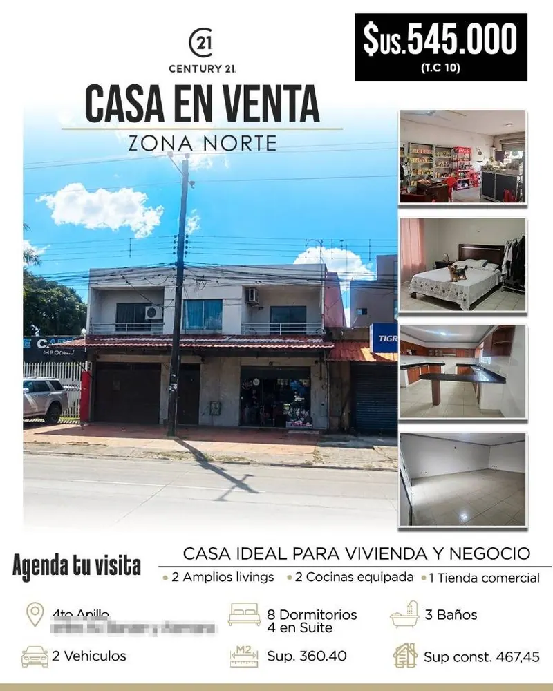 Casa de uso comercial en venta sobre el 4to anillo, Zona Norte: foto 1 de 1