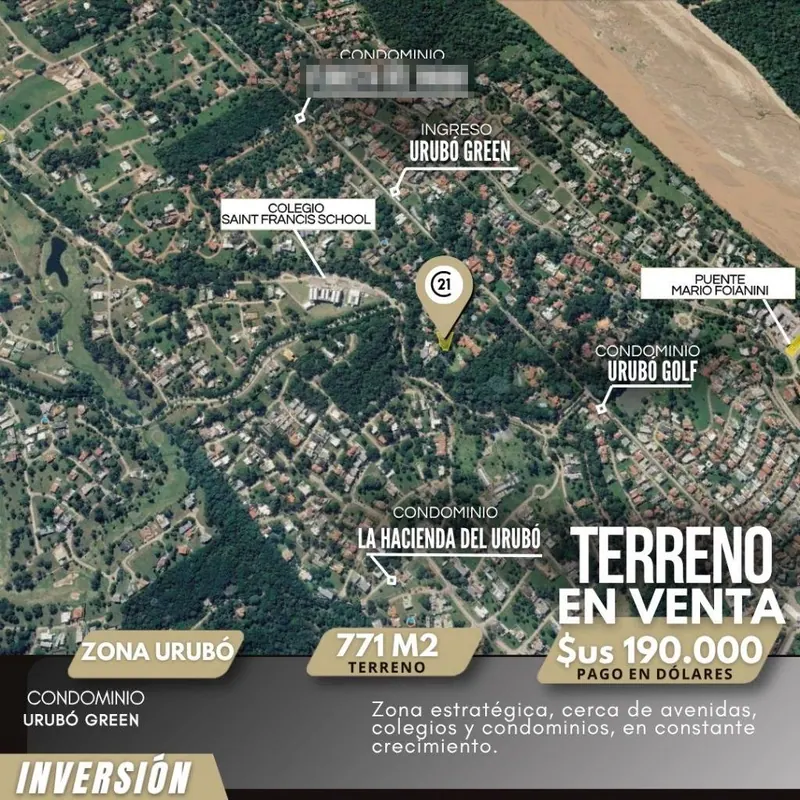 771.69 m² lot for sale in Urubó Green, Urubó: foto 2 de 5