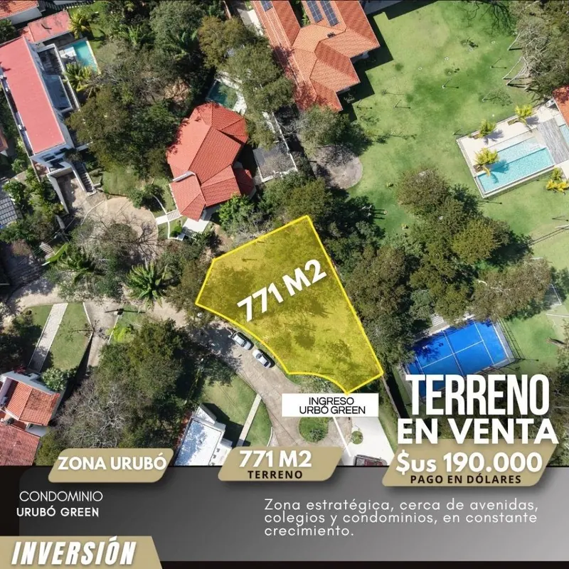 771.69 m² lot for sale in Urubó Green, Urubó: foto 3 de 5