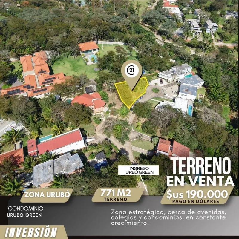 771.69 m² lot for sale in Urubó Green, Urubó: foto 4 de 5