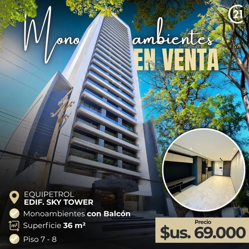 Monoambiente con balcón en venta en Sky Tower, Equipetrol: foto 2 de 8