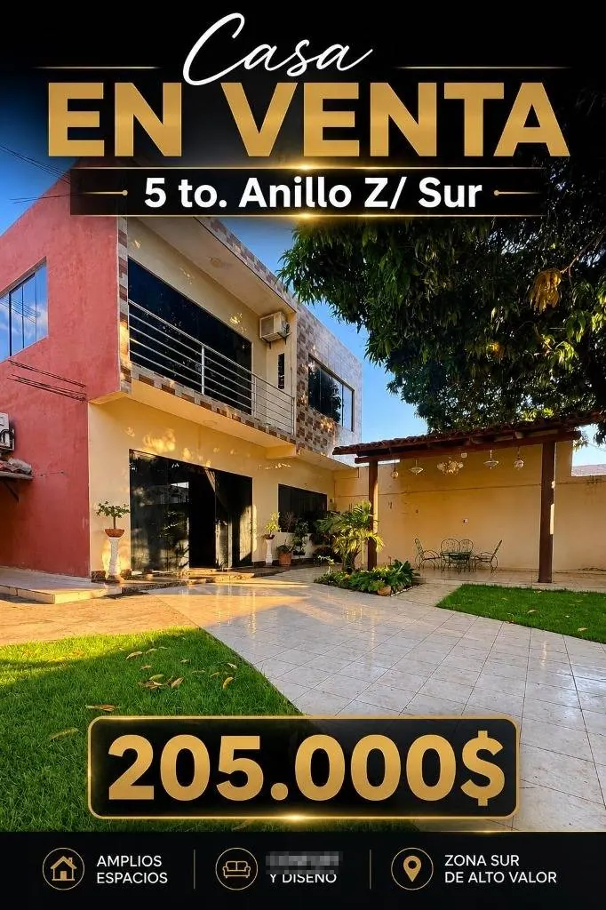 Casa en esquina en venta sobre el 5to Anillo, Zona Sur: foto 2 de 17