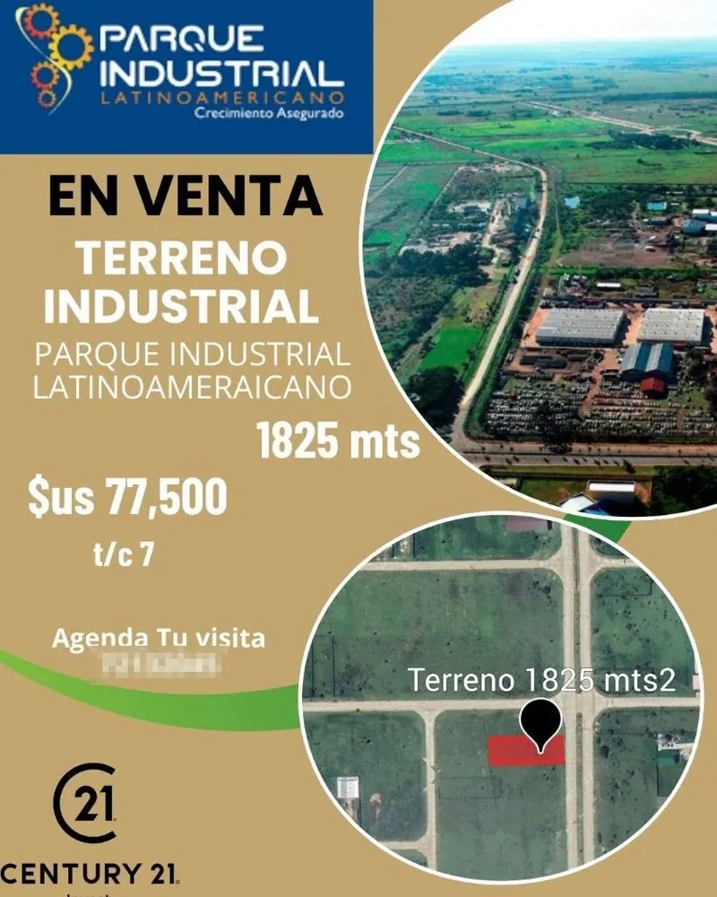 1,825 m² lot for sale in Parque Industrial Latinoamericano: foto 3 de 3