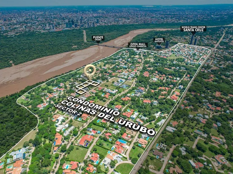 Terreno de 1.544 m² en venta en Colinas del Urubó 2: foto 2 de 5