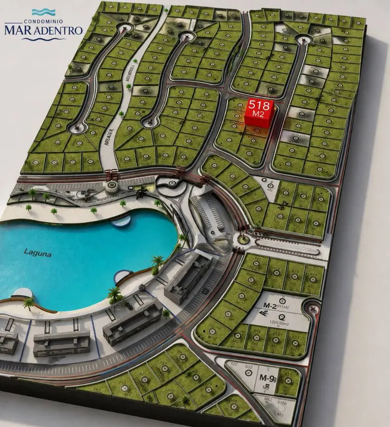 Terreno de 518,74 m² en venta en Mar Adentro, Urubó: foto 4 de 8