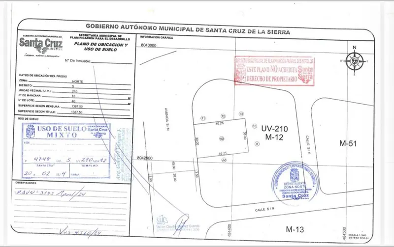 Terreno de 1.387,50 m² en venta en la Zona Norte, Prolongación Beni: foto 2 de 5