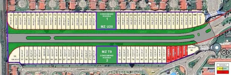 Terreno de 456 m² en venta en el condominio Riviera, Zona Norte: foto 2 de 10