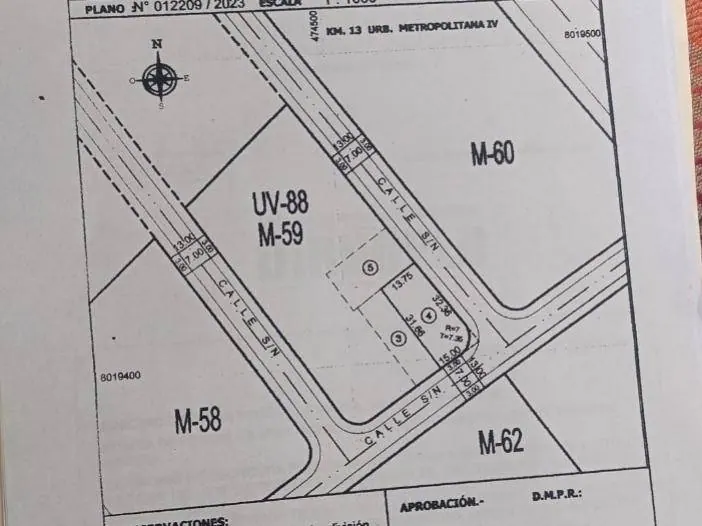 Terreno en esquina en venta en Metropolitana IV, La Guardia: foto 3 de 4