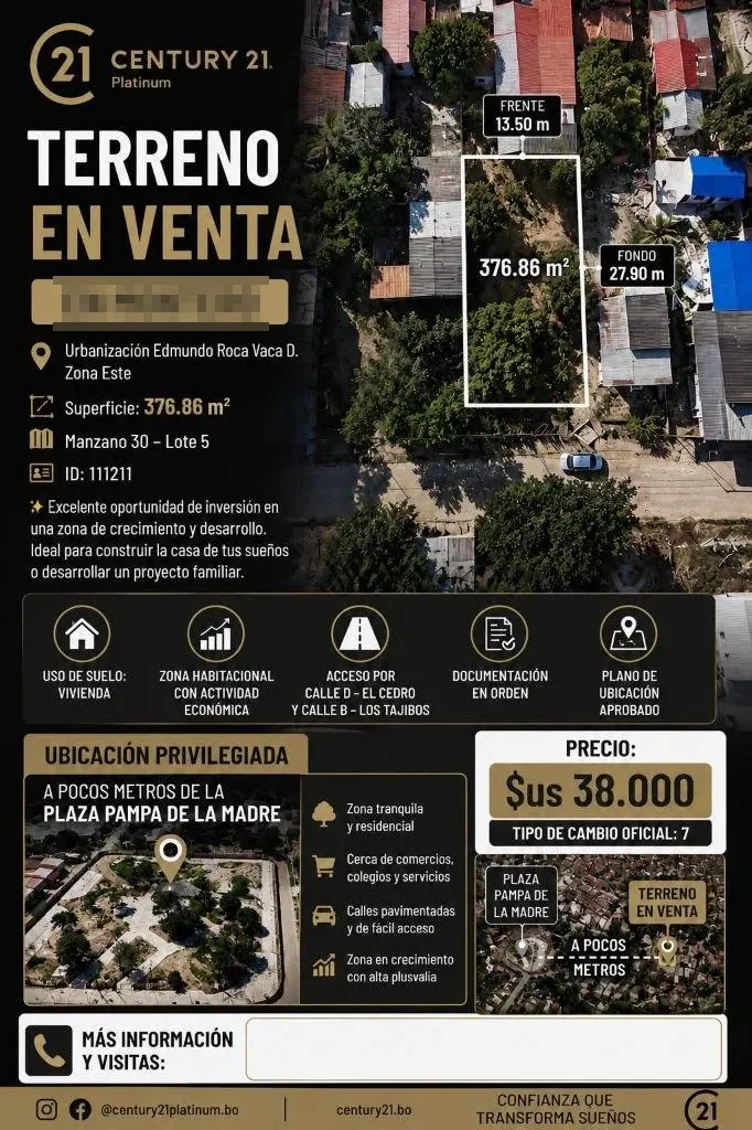 1,356.2 m² lot for sale on Av. Beni, North Zone: foto 4 de 4