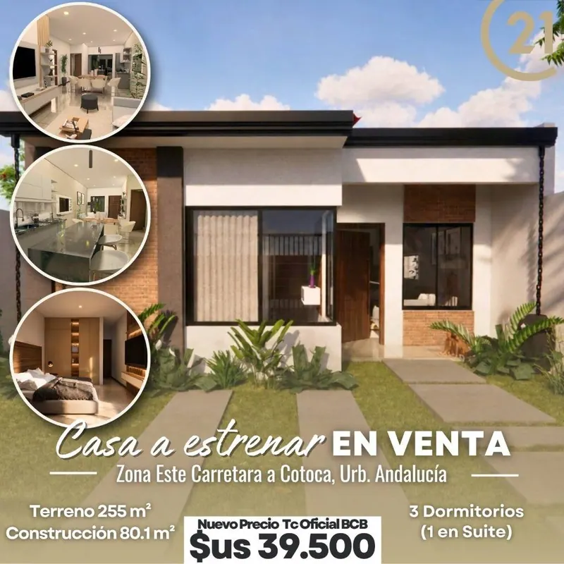 Casa de 3 dormitorios a estrenar en venta en Urb. Andalucía, Zona Este: foto 2 de 8