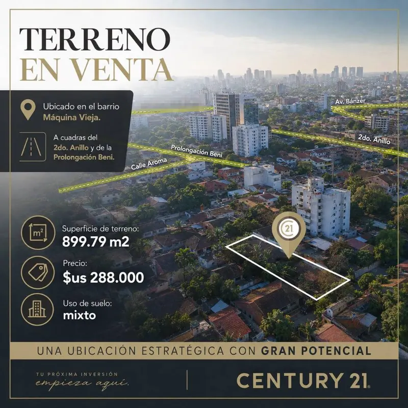 899.79 m² lot for sale in Máquina Vieja, North Zone: foto 1 de 5