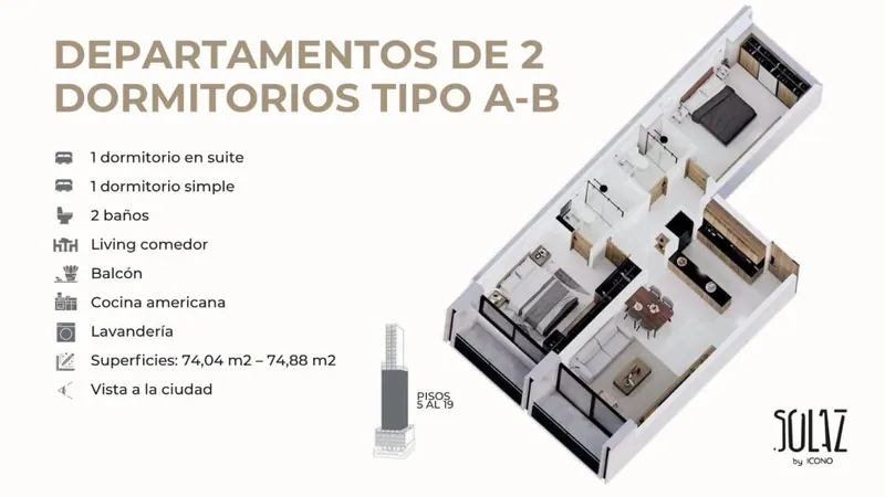Departamento en preventa en Solaz, 4to anillo Roca y Coronado: foto 5 de 5