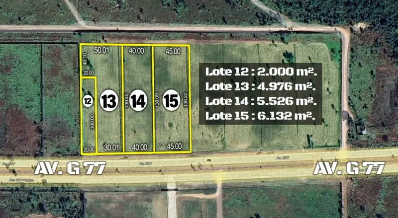 4,976 m² lot for sale on Av. G77, North Zone: foto 3 de 9
