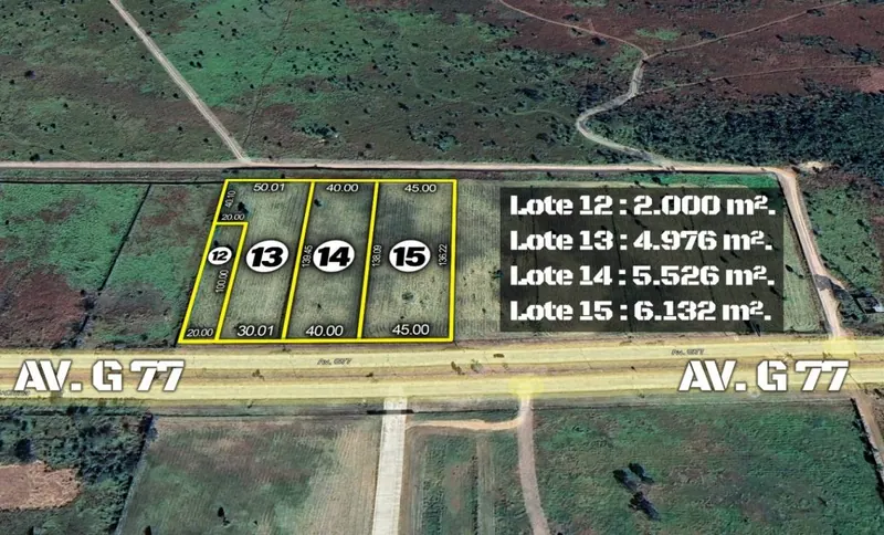 4,976 m² lot for sale on Av. G77, North Zone: foto 4 de 9