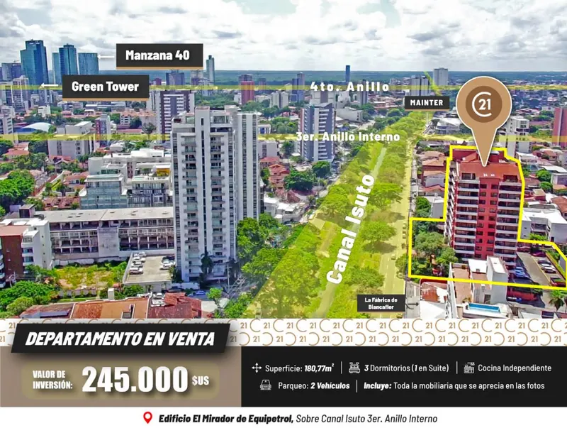 3-bedroom apartment for sale in El Mirador de Equipetrol: foto 2 de 24