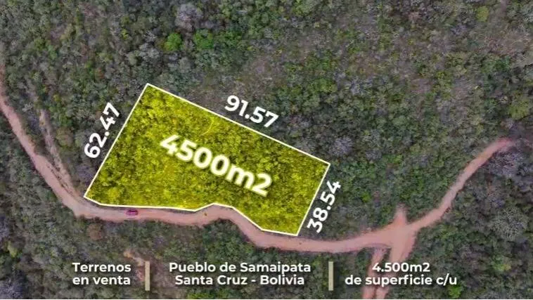 4,500 m² lot for sale in Las Colinas, Samaipata: foto 4 de 11