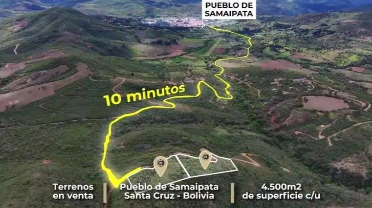 4,500 m² lot for sale in Las Colinas, Samaipata: foto 5 de 11