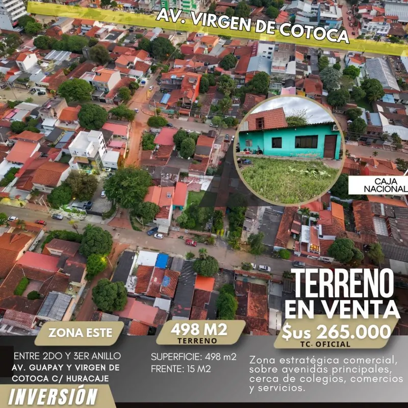 Terreno de 498 m² en venta sobre la Av. Virgen de Cotoca, Zona Este: foto 3 de 11
