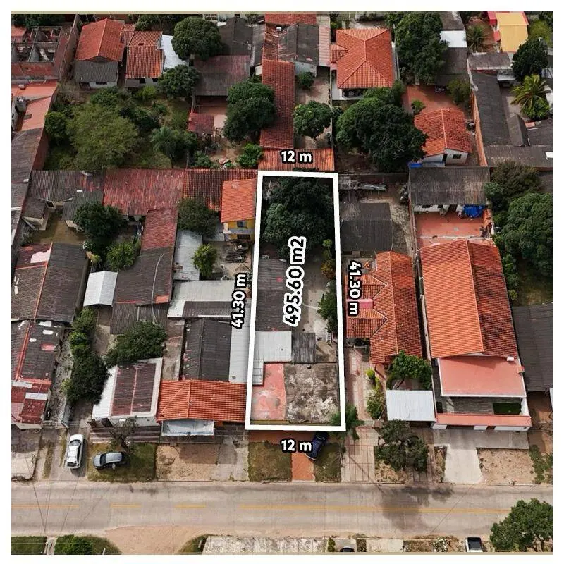 495.6 m² lot for sale in the North Zone, 12 m frontage: foto 1 de 5
