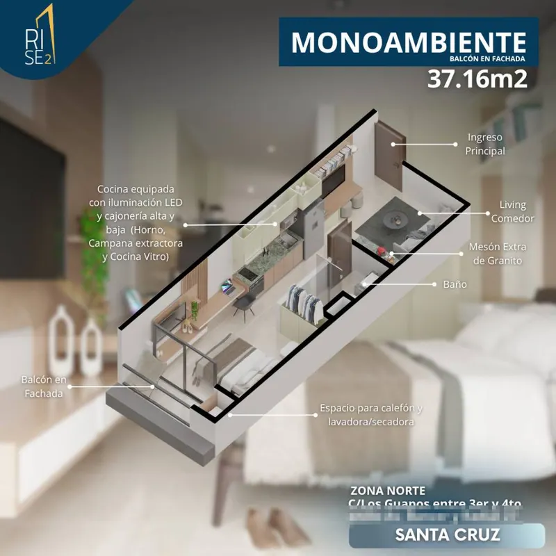 13 m² pre-construction parking space, Rise 2 building, North Zone: foto 5 de 11