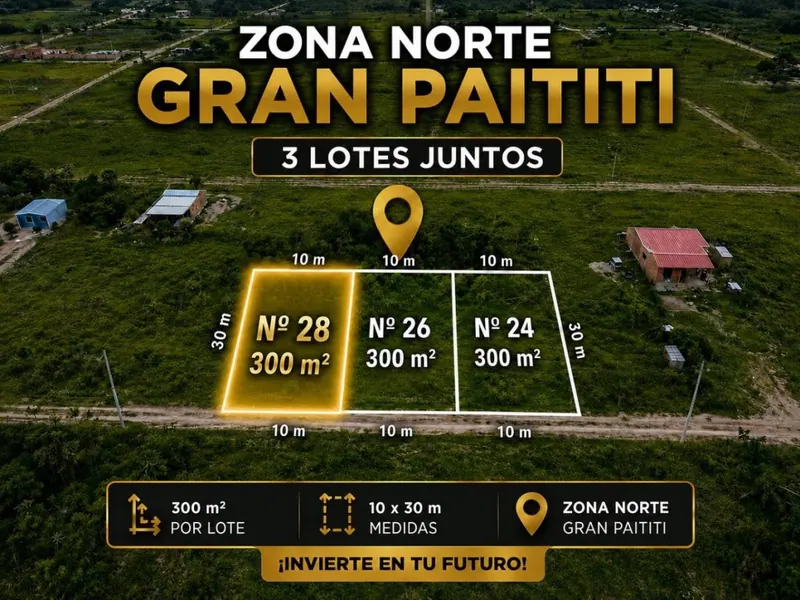 300 m² lot for sale in Gran Paititi, North Zone: foto 3 de 12