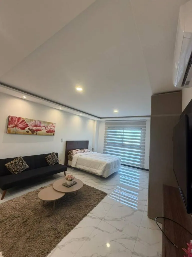 Monoambiente amoblado en venta en el edificio Domus Deluxe, Equipetrol: foto 2 de 11