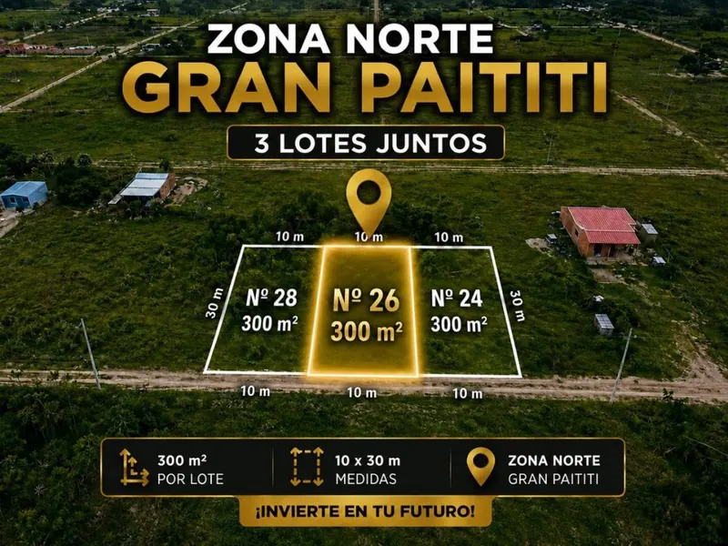 300 m² lot for sale in Gran Paititi, North Zone: foto 3 de 11
