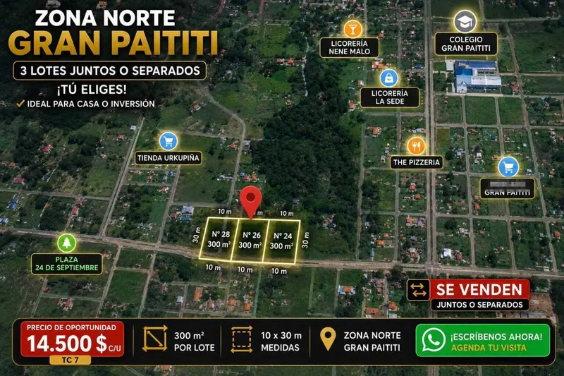 300 m² lot for sale in Gran Paititi, North Zone: foto 7 de 11