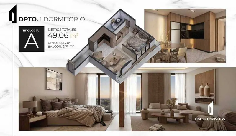 Departamento de 1 dormitorio en preventa en Domus Insignia, Equipetrol: foto 14 de 20