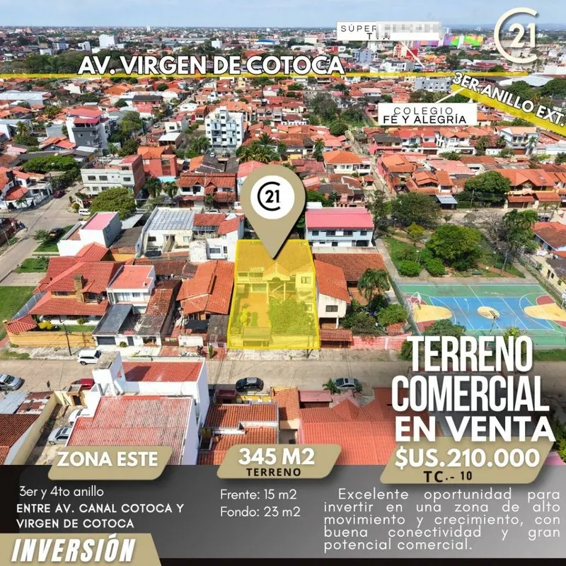 Terreno de 345 m² de uso mixto en venta en la Zona Este: foto 1 de 5