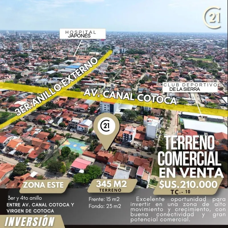 Terreno de 345 m² de uso mixto en venta en la Zona Este: foto 2 de 5