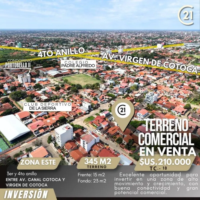 Terreno de 345 m² de uso mixto en venta en la Zona Este: foto 3 de 5