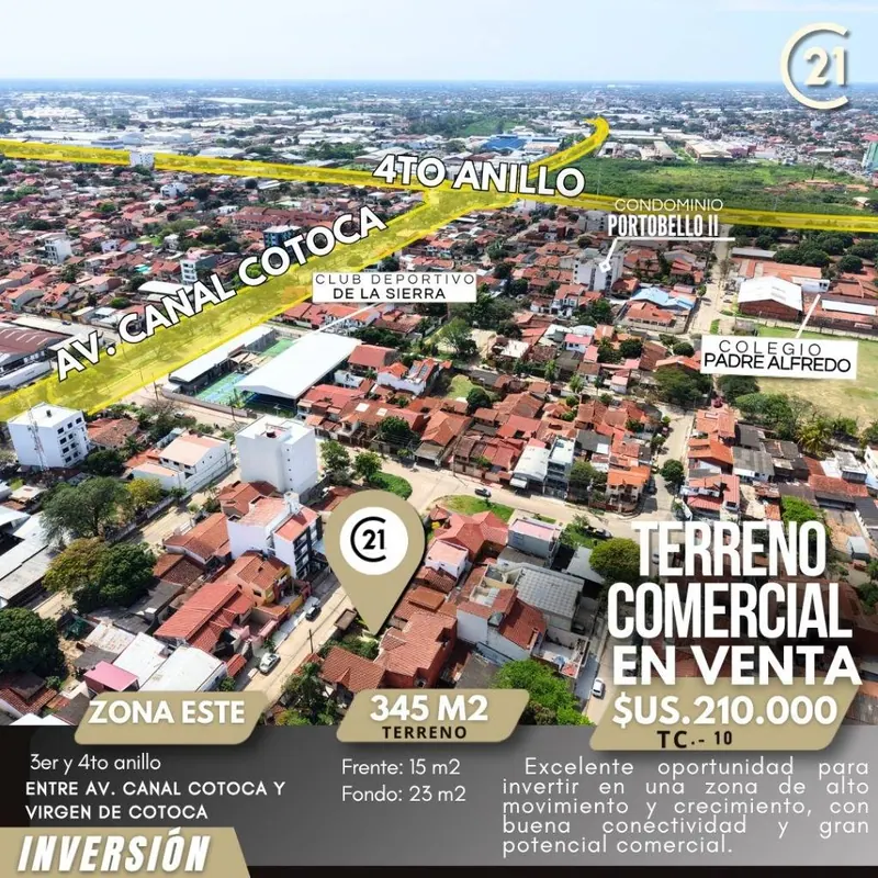 Terreno de 345 m² de uso mixto en venta en la Zona Este: foto 4 de 5