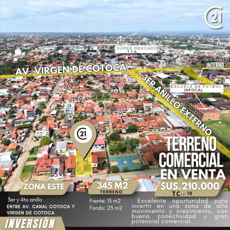 Terreno de 345 m² de uso mixto en venta en la Zona Este: foto 5 de 5