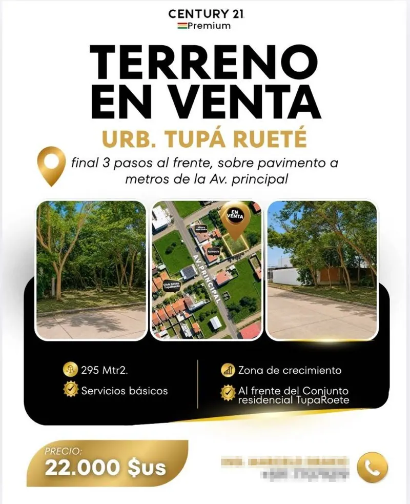 Terreno de 295 m² en venta en la urbanización Tupa Rueté, Zona Este: foto 3 de 6