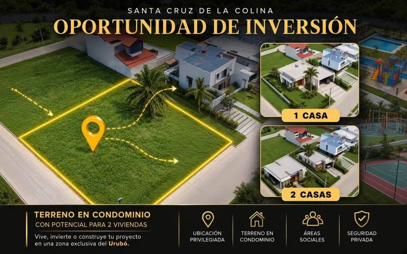 Terreno en esquina de 628,97 m² en venta en Santa Cruz de la Colina: foto 2 de 8