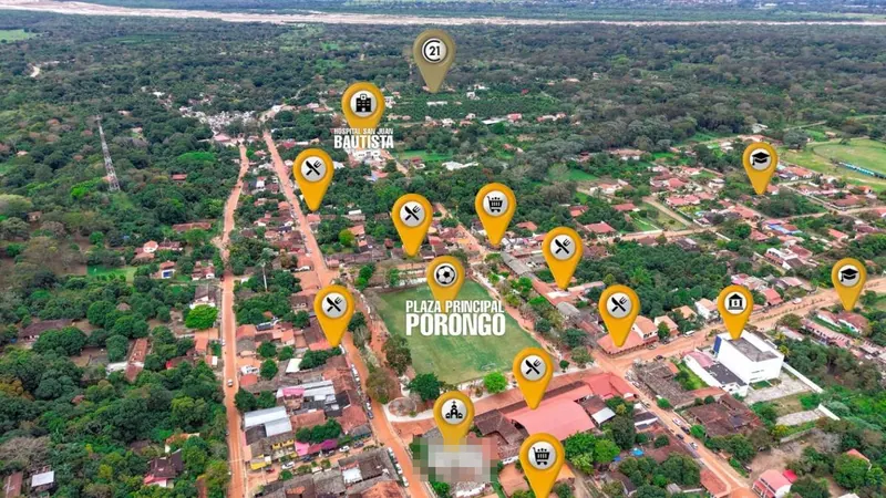 Terreno de 353,92 m² en venta en Porongo, cerca de la plaza: foto 2 de 4