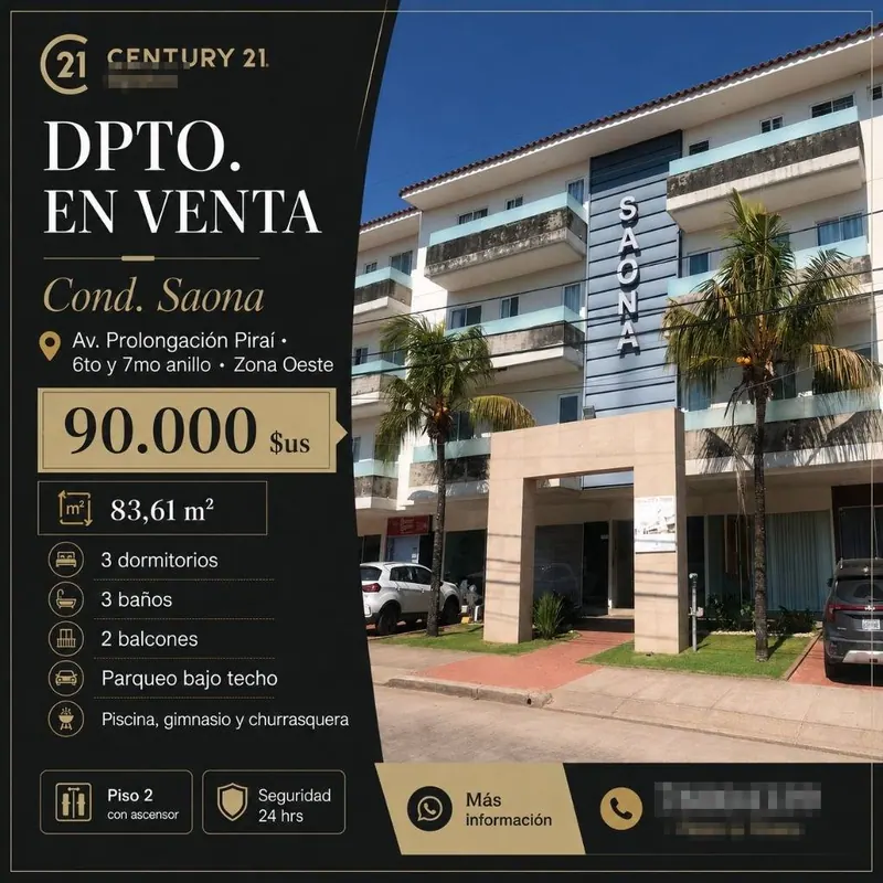 Departamento de 3 dormitorios en venta en el condominio Saona: foto 21 de 23