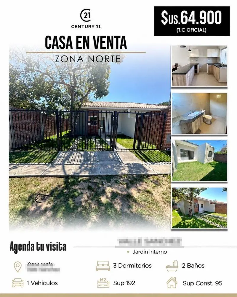 Casa de 3 dormitorios en venta en Valle Sánchez, Warnes: foto 2 de 21