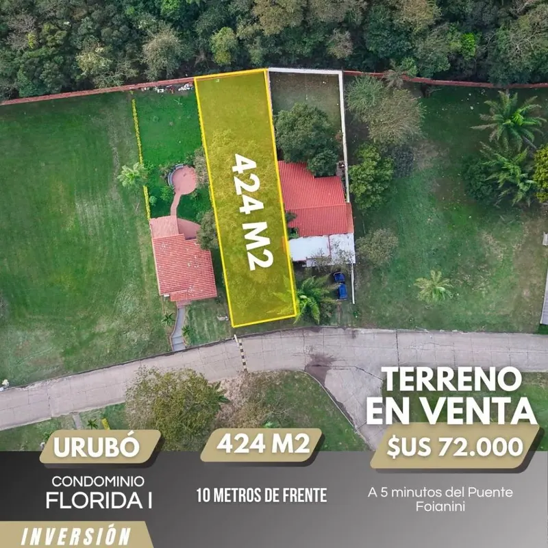 424 m² lot for sale in the Florida 1 gated community, Urubó: foto 4 de 4
