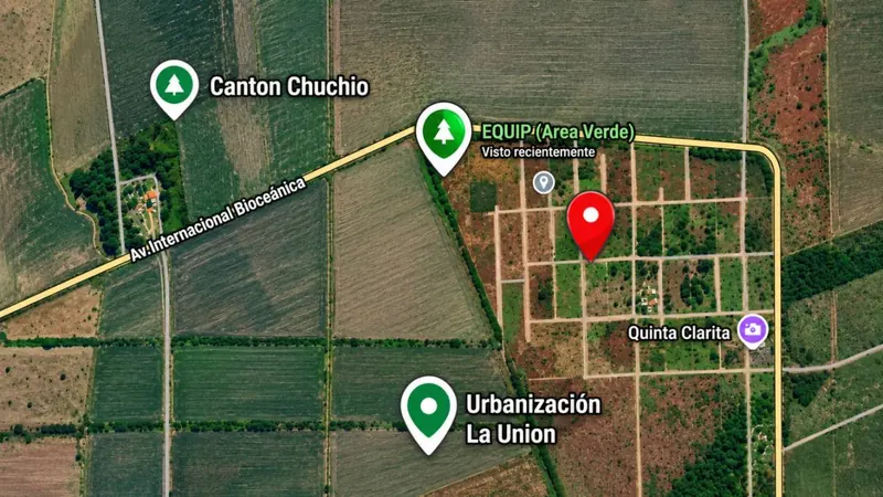 Terreno de 405 m² en venta en la Urbanización La Unión, Warnes: foto 2 de 4