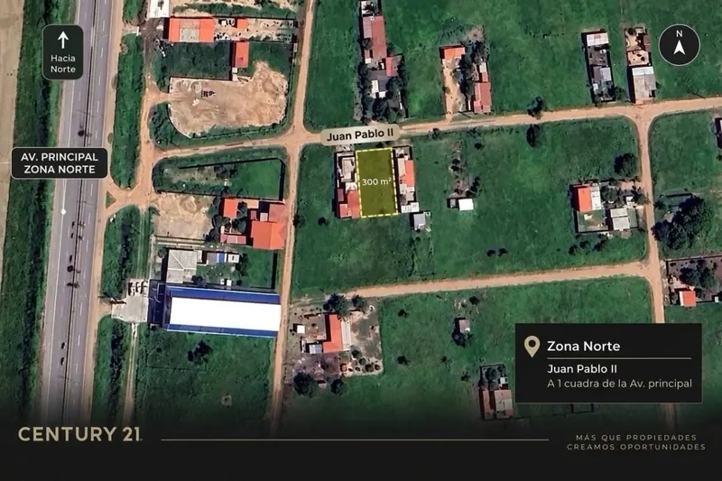Terreno de 300 m² en venta en la urbanización Juan Pablo II, Warnes: foto 3 de 3