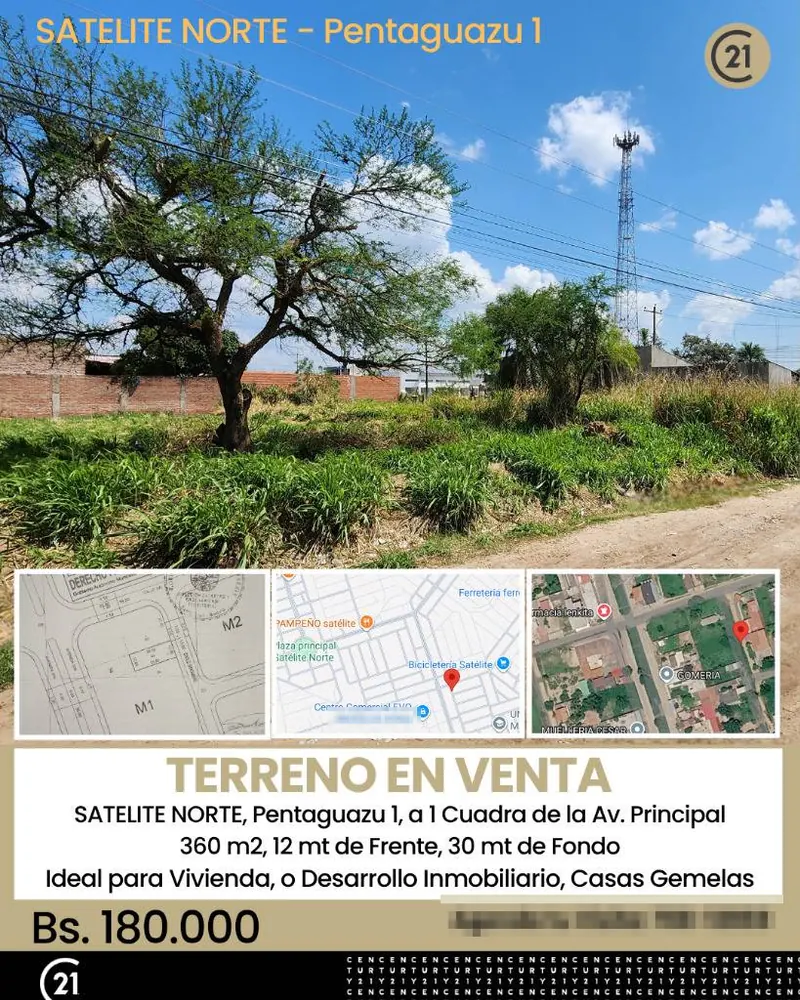 Terreno de 360 m² en venta en Satélite Norte, Pentaguazú 1: foto 2 de 5