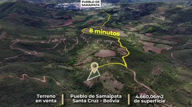 Terreno de 4.660,01 m² en venta en Samaipata, Barrio Arriba: foto 3 de 8