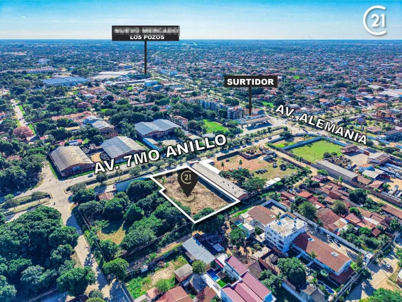 Terreno de 2.712,53 m² en venta sobre el séptimo anillo, Zona Norte: foto 4 de 6