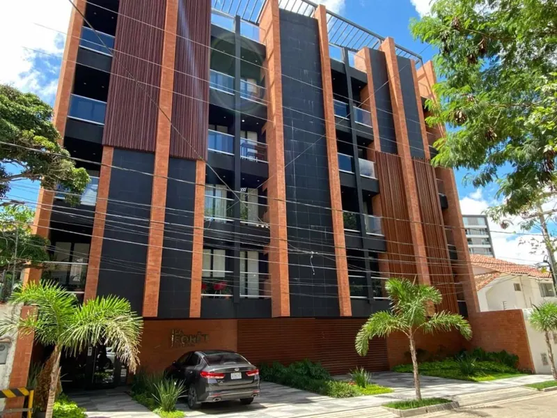 Monoambiente de 40,62 m² en venta en el edificio La Foret, Equipetrol: foto 1 de 12