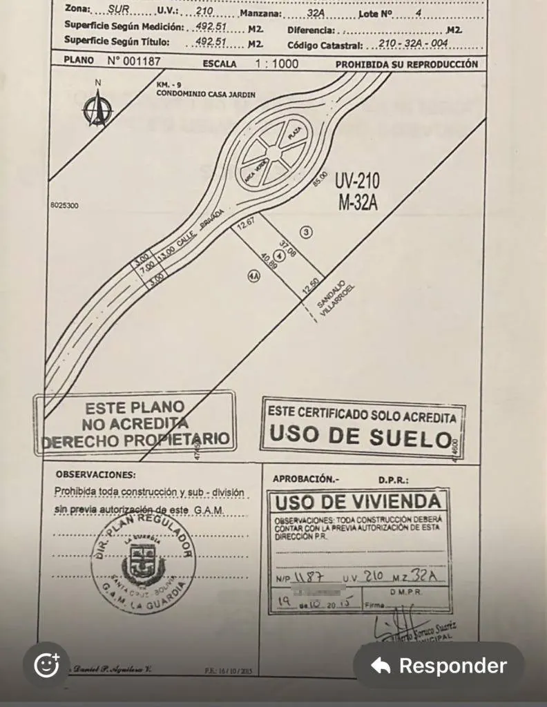 Terreno de 492,51 m² en venta en el condominio Casa Jardín: foto 5 de 10